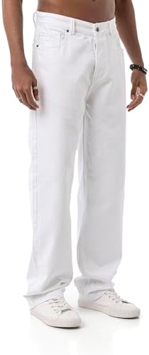 Jeanshose – Gerade geschnittene Denim Hose mit 5-Pocket-Style – Klassische Straight Fit Jeans für Männer & Jüngere – Com
