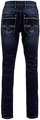 Cipo & Baxx Herren Jeans - Straight Fit mit modischen Waschungen, Nähten & Used-Look Details - Regular Denim