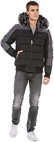 Stylische Winterjacke Herren Cipo & Baxx Series | Warme Winterjacke Herren Cipo & Baxx Series abnehmbarer Kapuze | Func