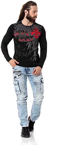 Cipo & Baxx Herren Sweatshirt Series – Stylischer Pullover im Modernen Streetwear Look – Bequemer Sweater für Alltag & F