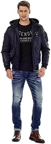 Stylische Winterjacke Herren Cipo & Baxx Series | Warme Winterjacke Herren Cipo & Baxx Series abnehmbarer Kapuze | Func