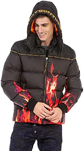 Stylische Winterjacke Herren Cipo & Baxx Series | Warme Winterjacke Herren Cipo & Baxx Series abnehmbarer Kapuze | Func