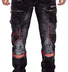 Cipo & Baxx Herren Jeans - Stylische Denim-Mode mit hohem Markanten_design | Regular & Slim Fit | Stonewashed Effect des