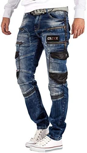 Cipo & Baxx Herren Jeans – Stylische Stonewashed & Used-Effekte | hohem markanten Details | Regular & Slim Fit für Männe
