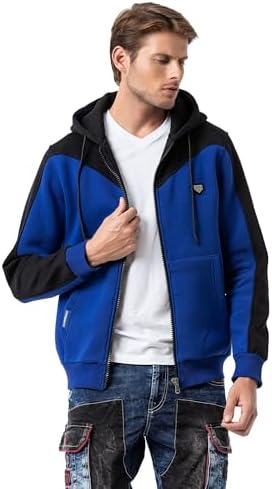 Cipo & Baxx Herren Sweatjacke Hoodie Serie - Stylischer Pullover im Modernen Casual Streetwear Stil für den Alltag, Frei