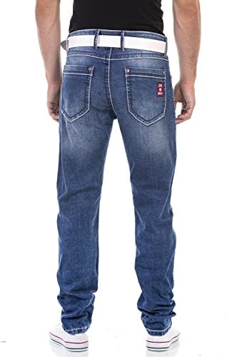 Cipo & Baxx Herren Jeans Hose Look Röhrenjeans Straight Fit Kontrastnähte Trendyhose | Cipo & Baxx Herren Jeans Hose Us