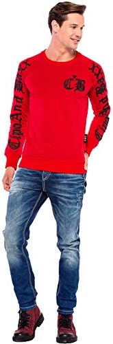 Cipo & Baxx Herren Sweatshirt Series – Stylischer Pullover im Modernen Streetwear Look mit Rundhals & Print – Comfortabl