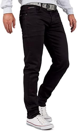 Cipo & Baxx Herren Jeans - Stilvolle Männer Jeans mit 5-Pocket-Design und Kontrastnähten | Bequemer Baumwoll-Elasthan-Mi