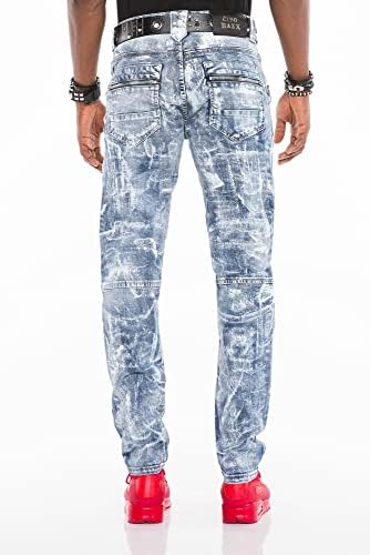 Cipo & Baxx Herren Straight Fit Jeans Hose – Bequem zu tragen, langlebig und mit markanten Kontrastnähten