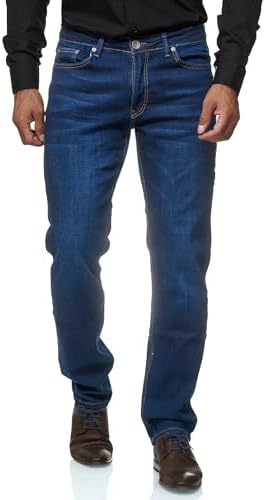 JEEL Herren-Jeans - Regular-Fit Straight-Cut - Stretch - Basic Washed - OEKO-TEX Standard 100
