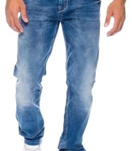 Cipo & Baxx Herren Jeans Slim Fit Hose mit dezenten dicken Nähten für Stadt- und Freizeitgebrauch | Cipo & Baxx Herren