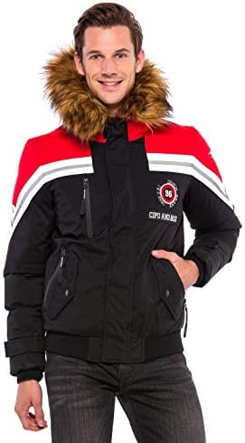 Stylische Winterjacke Herren Cipo & Baxx Series | Warme Winterjacke Herren Cipo & Baxx Series abnehmbarer Kapuze | Func