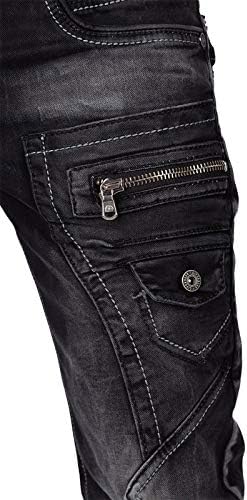 Cipo & Baxx Herren Jeans - Stylische Denim-Mode mit hohem Markanten_design | Regular & Slim Fit | Stonewashed Effect des