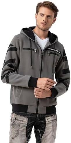 Cipo & Baxx Herren Sweatjacke Hoodie Serie - Stylischer Pullover im Modernen Casual Streetwear Stil für den Alltag, Frei