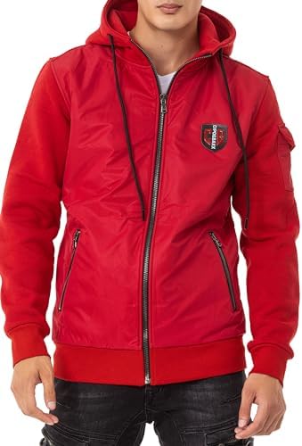 Cipo & Baxx Herren Sweatjacke Hoodie Serie - Stylischer Pullover im Modernen Casual Streetwear Stil für den Alltag, Frei