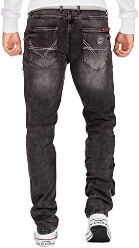 Cipo & Baxx Herren Jeans - Stilvolle Männer Jeans mit 5-Pocket-Design und Kontrastnähten | Bequemer Baumwoll-Elasthan-Mi
