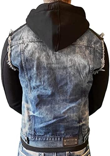 Cipo & Baxx Herren Hybrid-Denimjacke - Versatile Farben, Modisch und Komfortabel - für City und Outdoor - mit Knopf und