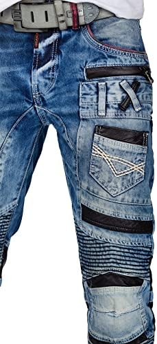 Cipo & Baxx Herren Jeans – Stylische Stonewashed & Used-Effekte | hohem markanten Details | Regular & Slim Fit für Männe