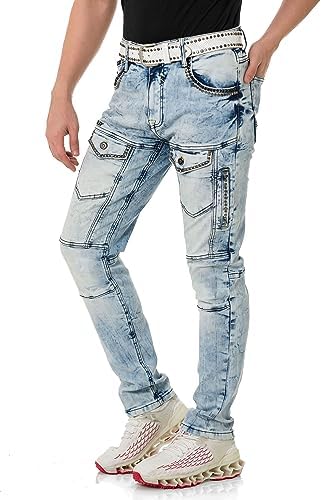Cipo & Baxx Herren Stretch Jeanhose Slim Fit Trendig und bequem | Cipo & Baxx Männer Stretch Jeanshosen Slim Fit Premiu