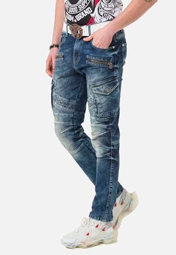 Cipo & Baxx Herren Stretch Jeanhose Slim Fit Trendig und bequem | Cipo & Baxx Männer Stretch Jeanshosen Slim Fit Premiu