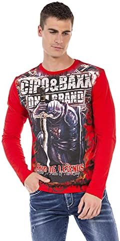 Cipo & Baxx Herren Sweatshirt Series – Stylischer Pullover für Streetwear Lovers – Bequemer Rundhalseinheitsprint Sweate