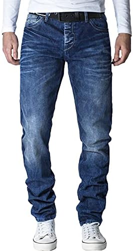 Cipo & Baxx Herren Jeans - Stilvolle Männer Jeans mit 5-Pocket-Design und Kontrastnähten | Bequemer Baumwoll-Elasthan-Mi