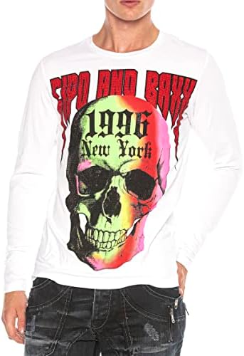 Cipo & Baxx Herren Sweatshirt Series – Stylischer Pullover im Modernen Streetwear Look mit Rundhals & Print – Comfortabl