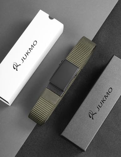 JUKMO Automatik Gürtel für Herren, robustes Nylon, 3,8cm Breite, praktische Ratsche-Funktion | JUKMO Herren Automatik G