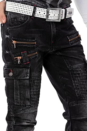 Cipo & Baxx Herren Stretch Jeanhose Slim Fit Trendig und bequem | Cipo & Baxx Männer Stretch Jeanshosen Slim Fit Premiu