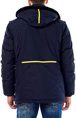 Stylische Winterjacke Herren Cipo & Baxx Series | Warme Winterjacke Herren Cipo & Baxx Series abnehmbarer Kapuze | Func