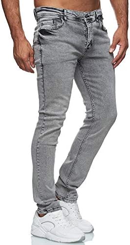 Reslad Jeans-Herren Slim Fit Basic Style Stretch-Denim Jeggings RS-2063