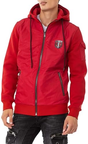 Cipo & Baxx Herren Sweatjacke Hoodie Serie - Stylischer Pullover im Modernen Casual Streetwear Stil für den Alltag, Frei