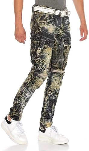 Cipo & Baxx Herren Straight Fit Jeans Hose – Bequem zu tragen, langlebig und mit markanten Kontrastnähten