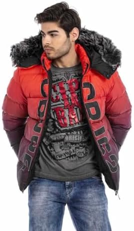 Stylische Winterjacke Herren Cipo & Baxx Series | Warme Winterjacke Herren Cipo & Baxx Series abnehmbarer Kapuze | Func
