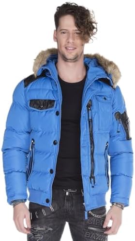 Stylische Winterjacke Herren Cipo & Baxx Series | Warme Winterjacke Herren Cipo & Baxx Series abnehmbarer Kapuze | Func
