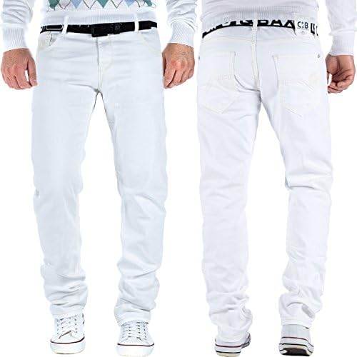 Cipo & Baxx Herren Jeans - Stilvolle Männer Jeans mit 5-Pocket-Design und Kontrastnähten | Bequemer Baumwoll-Elasthan-Mi