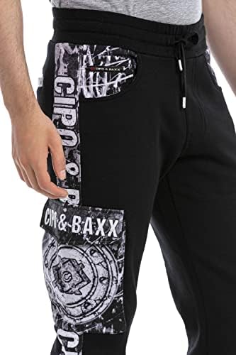 Cipo & Baxx Herren Jogginganzug Series – Zweiteiliges Set aus Kapuzenjacke und Jogginghose für Sport- und Casual-User im