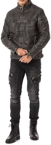 Cipo & Baxx Herren Mantel – Stylische Winterjacke mit warmem Innenfutter und abnehmbarer Kapuze für kalte Tage