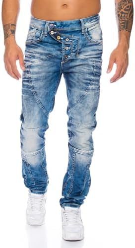 Cipo&Baxx Herren Regular Slim Leg Jeans Hose Für jegliche Trägerjahr| Cipo&Baxx Herren Regular Slim Leg Jeans Hose Mit