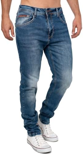Cipo & Baxx Herren Jeans - Stilvolle Männer Jeans mit 5-Pocket-Design und Kontrastnähten | Bequemer Baumwoll-Elasthan-Mi