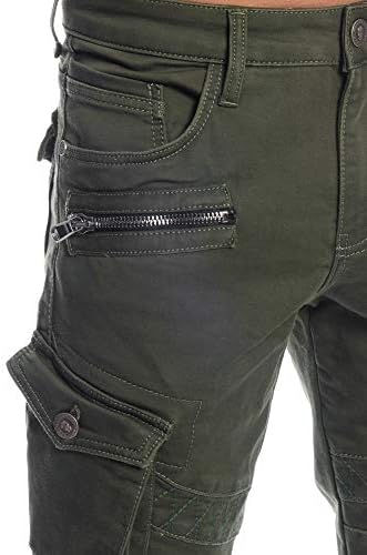 Cipo & Baxx Herren Cargo Jeanshose - Multifunktional für Outdoor-Activer - Große Taschen - 32x32 | Cipo & Baxx Herren C