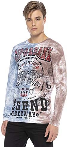 Cipo & Baxx Herren Sweatshirt Stylischer Pullover für moderne Streetwear Look – Bequemer Sweater für Alltag, Freizeit &