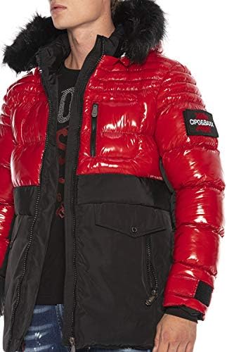 Stylische Winterjacke Herren Cipo & Baxx Series | Warme Winterjacke Herren Cipo & Baxx Series abnehmbarer Kapuze | Func