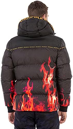 Stylische Winterjacke Herren Cipo & Baxx Series | Warme Winterjacke Herren Cipo & Baxx Series abnehmbarer Kapuze | Func