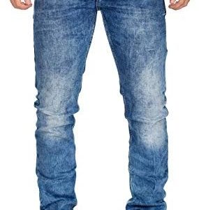 Cipo & Baxx Herren Jeans - Stilvolle Männer Jeans mit 5-Pocket-Design und Kontrastnähten | Bequemer Baumwoll-Elasthan-Mi