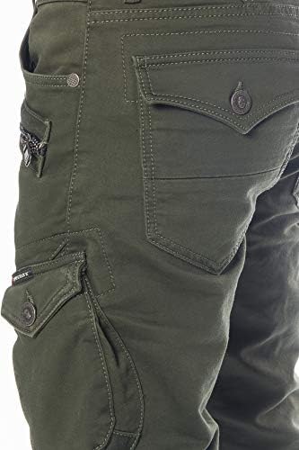 Cipo & Baxx Herren Cargo Jeanshose - Multifunktional für Outdoor-Activer - Große Taschen - 32x32 | Cipo & Baxx Herren C