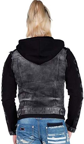 Cipo & Baxx Herren Hybrid-Denimjacke - Versatile Farben, Modisch und Komfortabel - für City und Outdoor - mit Knopf und