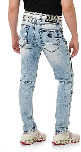 Cipo & Baxx Herren Stretch Jeanhose Slim Fit Trendig und bequem | Cipo & Baxx Männer Stretch Jeanshosen Slim Fit Premiu