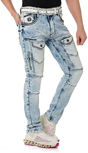 Cipo & Baxx Herren Stretch Jeanhose Slim Fit Trendig und bequem | Cipo & Baxx Männer Stretch Jeanshosen Slim Fit Premiu
