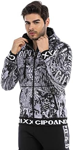 Cipo & Baxx Herren Jogginganzug Series – Zweiteiliges Set aus Kapuzenjacke und Jogginghose für Sport- und Casual-User im